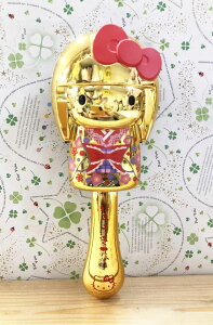 【震撼精品百貨】Hello Kitty 凱蒂貓-日本SANRIO三麗鷗 KITTY手握梳子-金紅*25866