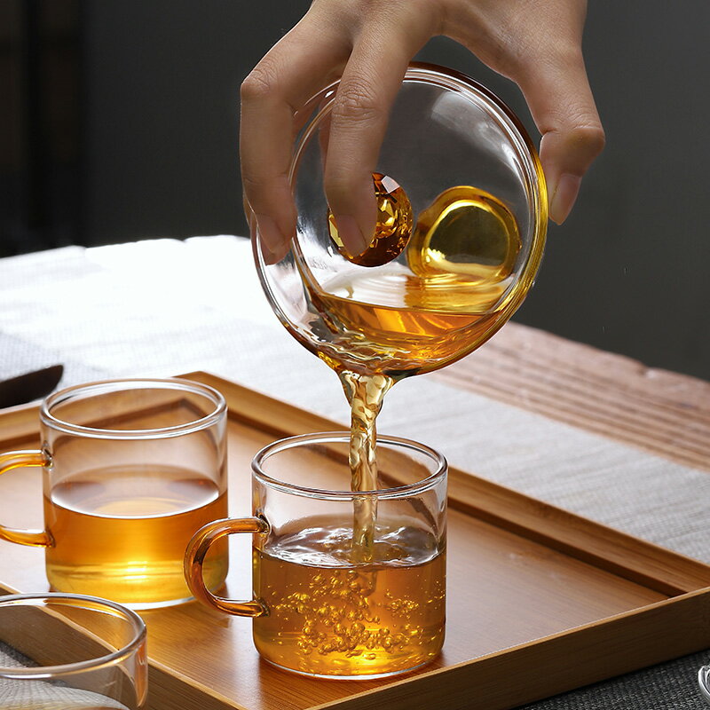 家用茶碗玻璃單個蓋碗精品功夫茶具配件三才茶碗不燙手單個泡茶碗 3