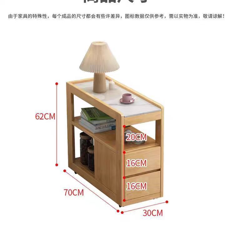 【良品舎】茶水櫃 臺灣公司 沙發實木床頭櫃邊櫃側邊茶幾小戶型移動萬向輪客廳簡約現代幾櫃L72LL