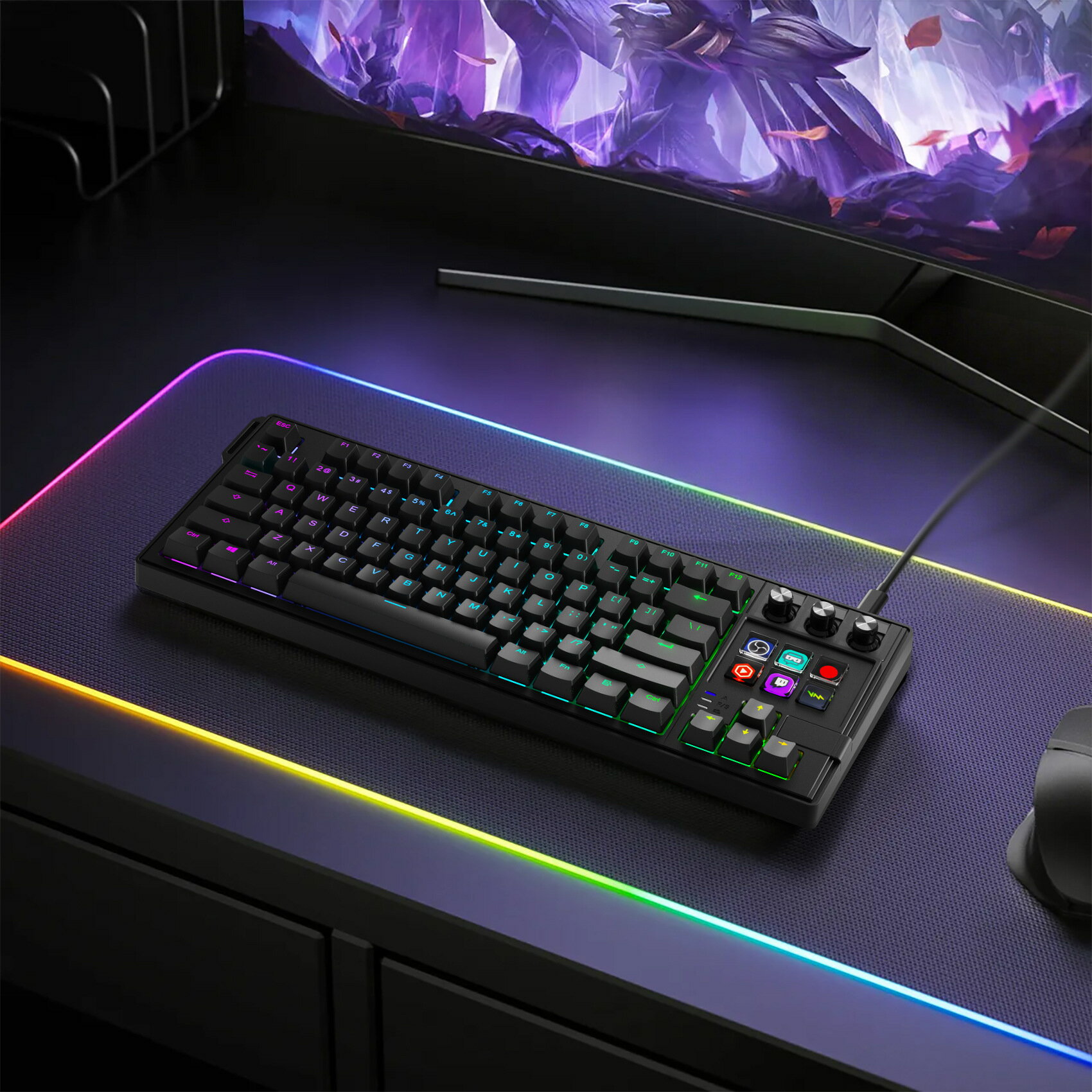 custom features keyboard/AI LCD Keyboard /K1 PRO/鍵盤