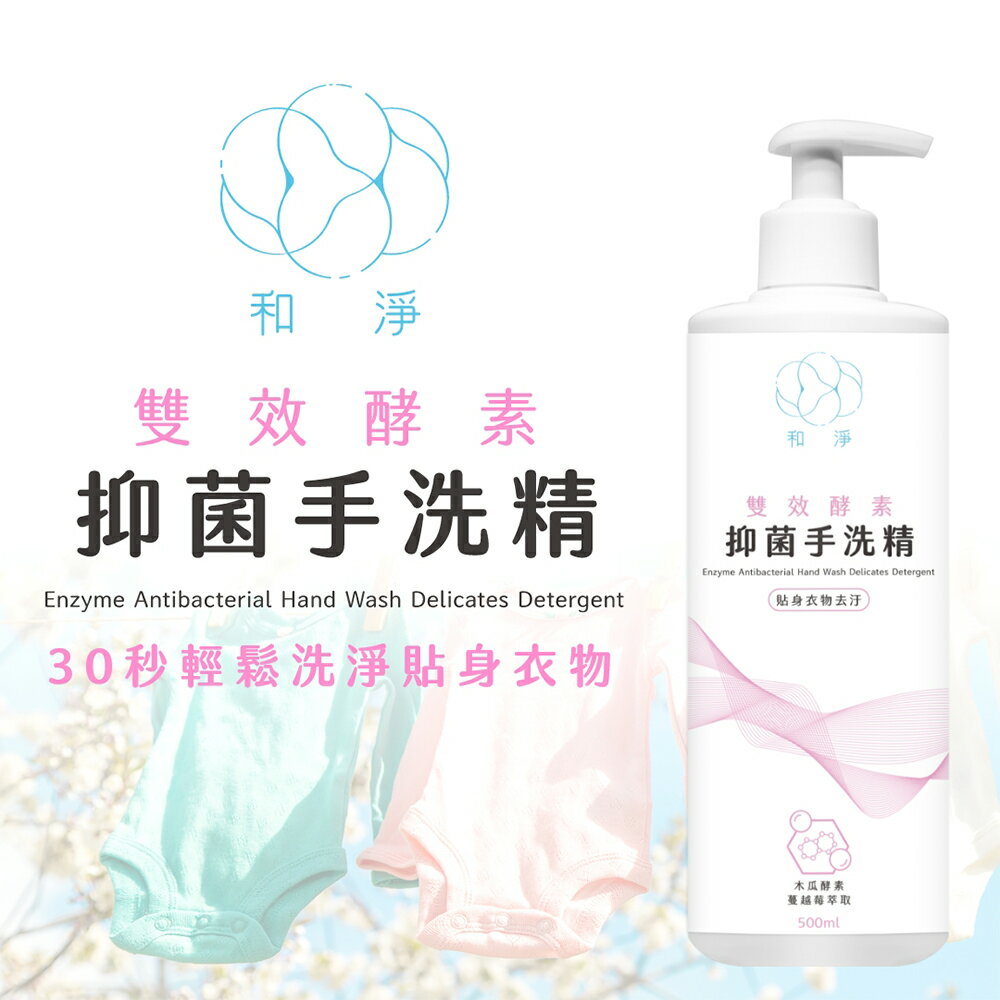 【和淨】台灣製 雙效酵素抑菌手洗精(500ml)