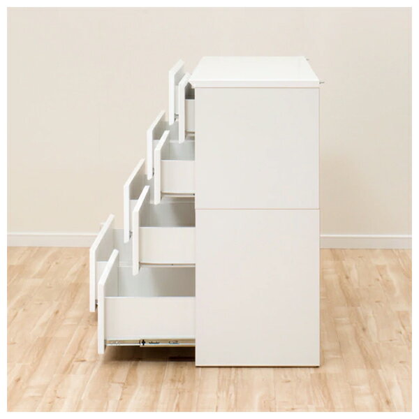 ◎矮整理衣櫃 斗櫃 QUESS 140-4LC WH NITORI宜得利家居 3