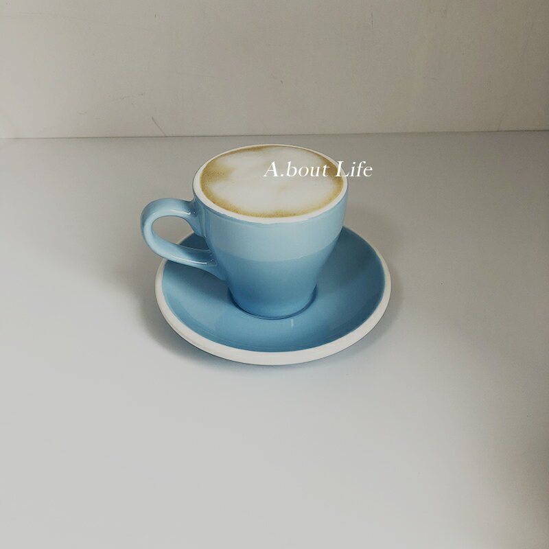 「About Life」厚壁鬱金香咖啡杯碟套裝經典款拉花專用ins經典款