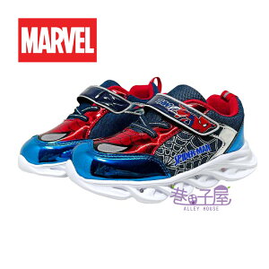 MARVEL漫威 SPIDER-MAN蜘蛛人 童鞋 閃燈鞋 輕量 運動鞋 休閒鞋 [MNKX35276] 藍紅【巷子屋】