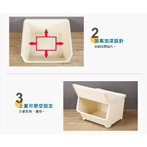KEYWAY聯府 藤直取式整理箱KGB-651(65L)【4件超值組】台灣製 收納 置物【愛買】 3