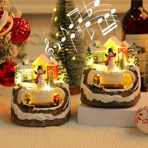 纵鸿圣诞节礼物2024新款圣诞雪人房子八音盒儿童节礼物音乐盒