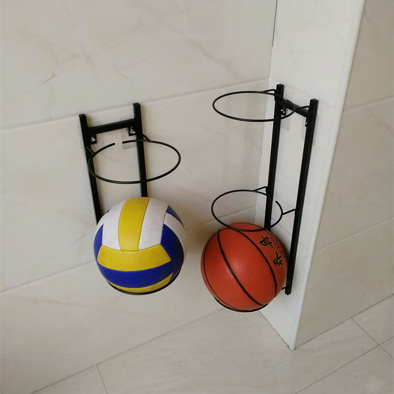 籃球收納架 置物架 簡約時尚籃球架學校免打孔牆壁壁掛球架兒童球框收納架家用足球架【HH15239】