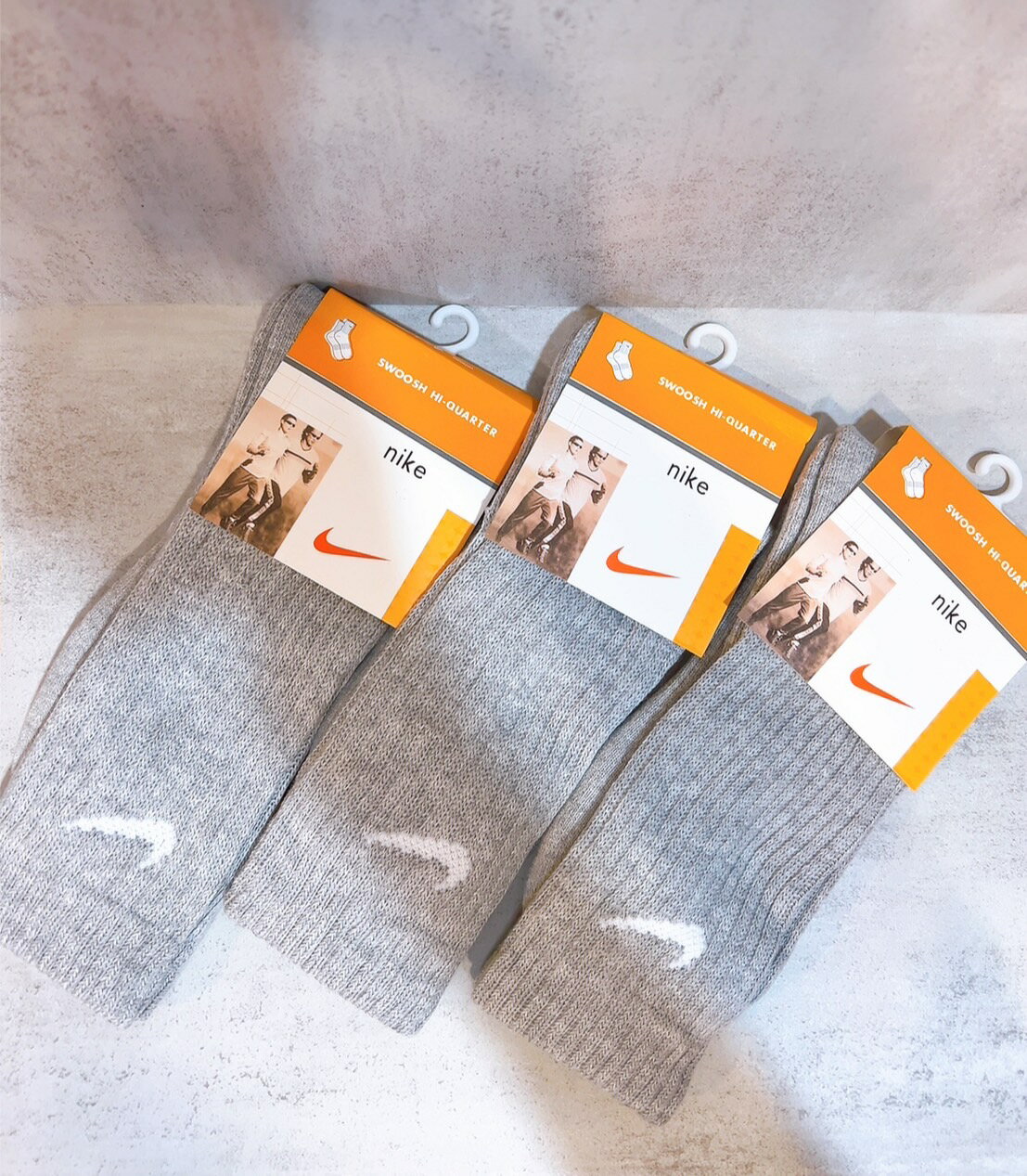 【Nike】 中筒襪 棉質 襪子 運動襪 灰