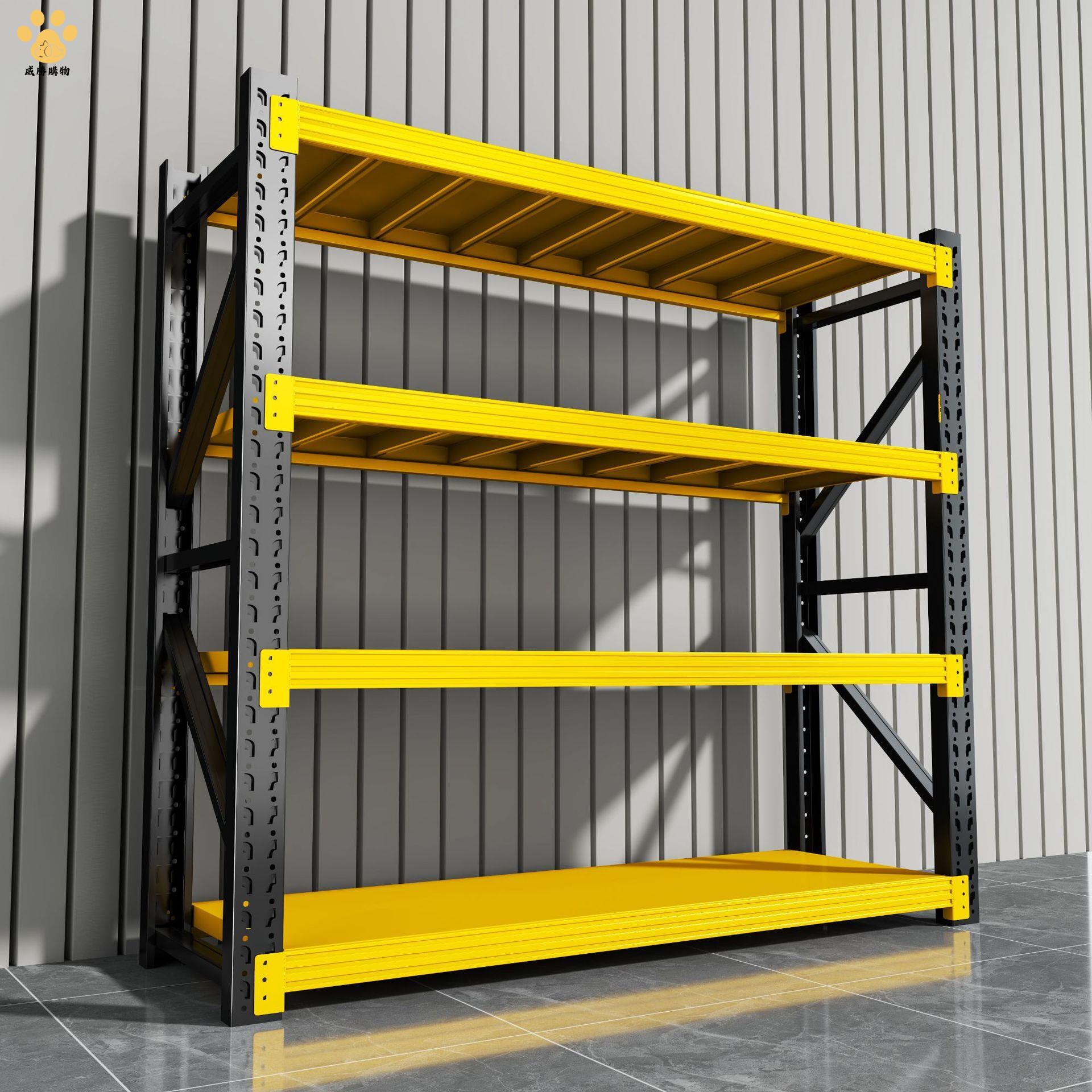 倉儲貨架 倉庫多層置物架  重型 儲物架儲物間超市車庫快遞家用貨物架ws8231