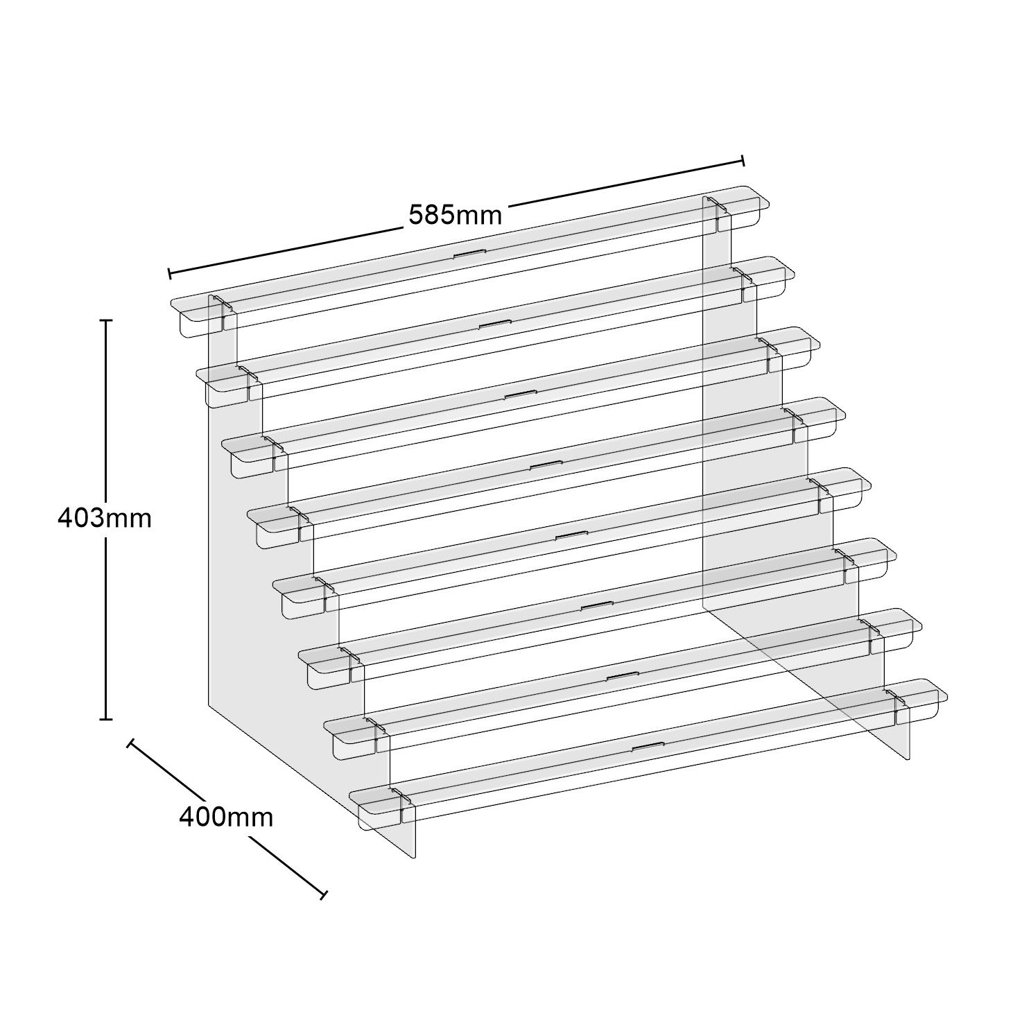 階梯展示架 盲盒收納 系格壓克力透明多層階梯架子手辦動漫立牌模型盲盒收納展示架客製化『my0731』