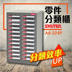 樹德 A6-224P (PS透明抽) 24格抽屜 零件櫃 材料櫃 工具櫃 鐵櫃