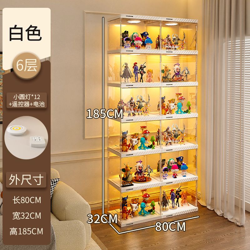 臺灣公司貨 開發票 展示櫃 陳列櫃 模型收納櫃 手辦展示櫃樂高積木透明收納盒家用仿玻璃亞克力玩具防塵陳列架子 快速出貨