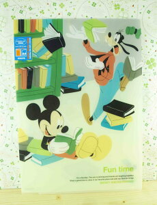 【震撼精品百貨】Micky Mouse 米奇/米妮 分類掀開夾-米奇與布魯托看書 震撼日式精品百貨