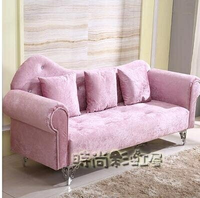 簡約歐式小型布藝沙發組合小戶型臥室雙人沙發客廳組裝三人貴妃椅MBS