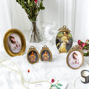 歐式復古宮廷進口黃銅雕花相框床頭柜像框擺臺創意手工婚紗照相架