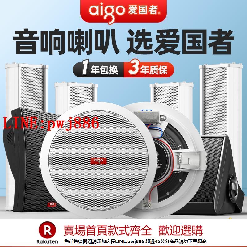 【諮詢客服驚喜多多】愛國者吸頂音響壁掛音箱防水音柱消防廣播嵌入式同軸喇叭天花吊球【注意！下單滿500出貨】