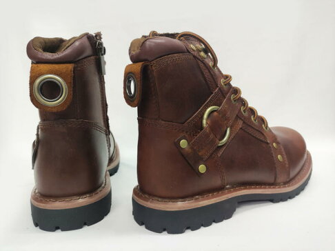 ORIS 戰鬥靴 皮鞋 休閒皮鞋 真皮皮鞋 尺寸41~44 抗滑 耐磨 棕 S8926A08【大自在運動休閒精品店】 4