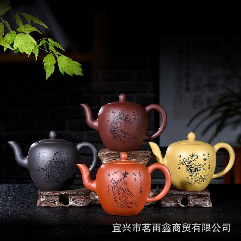 【百貨屋二號】紫砂壺宜興手工美人肩茶壺手繪四大美女茶具套裝禮品myx