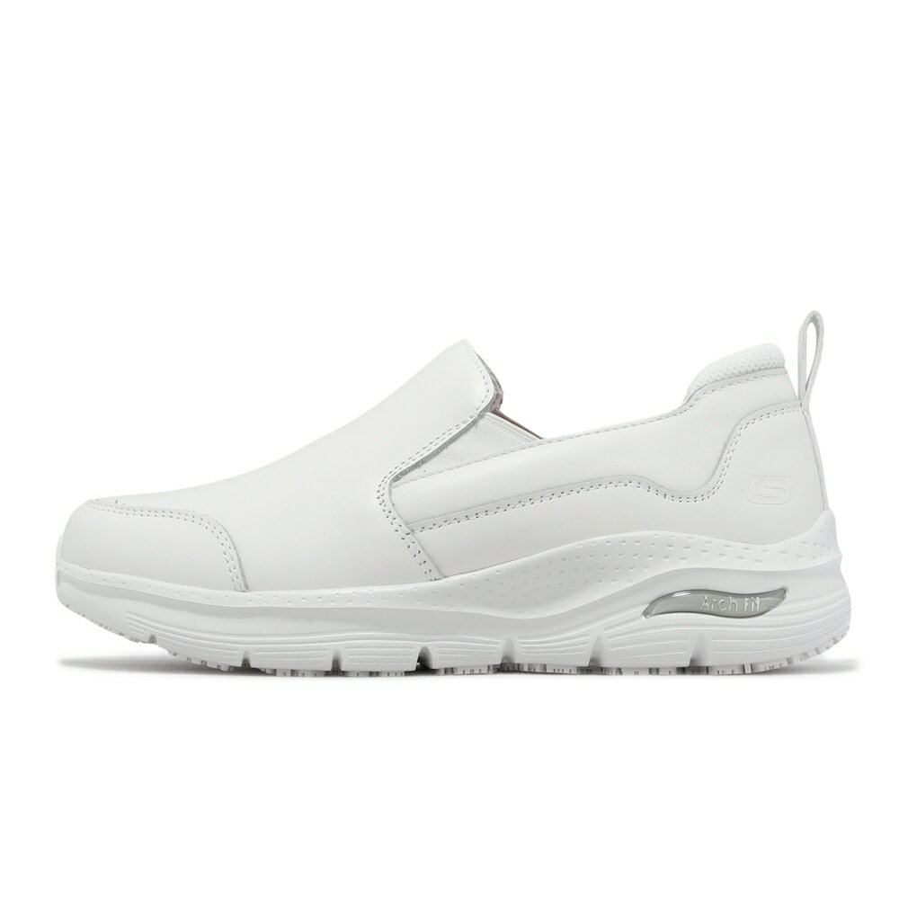 Skechers  Arch Fit SR-Lexal 女 全白 足弓支撐 防滑大底 護士鞋 套入式 108190WHT 1