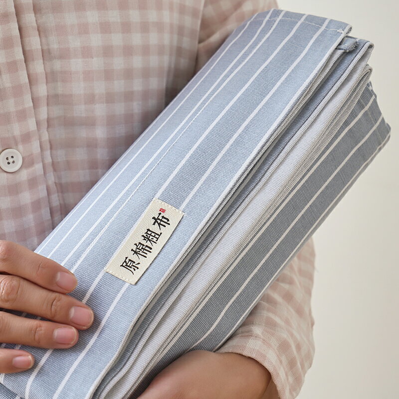 夏季純棉老粗布枕套一對裝全棉枕頭套單人加厚枕巾48×74cm枕芯套