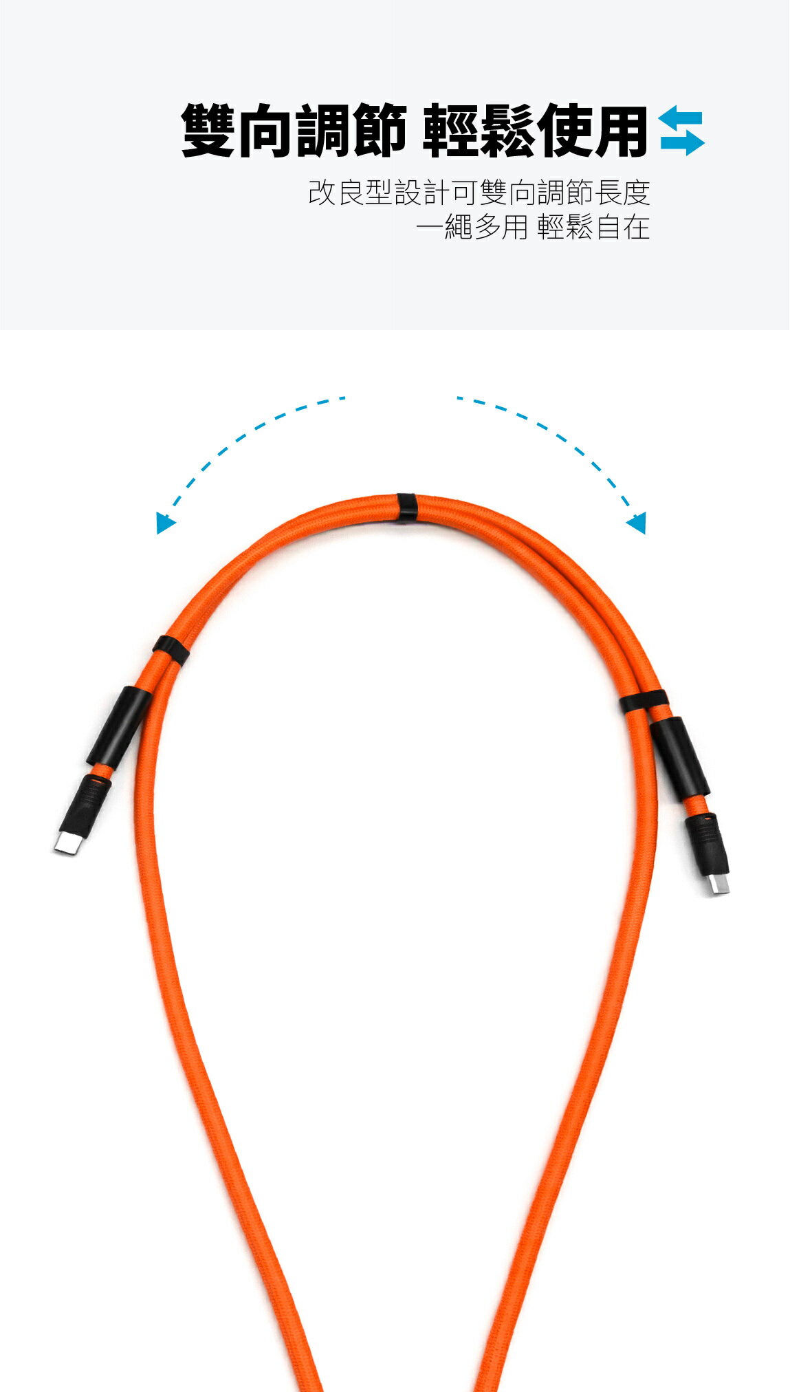 iSee PD快充掛繩 USB-C TO C 2in1 60W 1.5M 強韌夾片 支援資料傳輸 (IC-CC236)【領券滿額再折千12/31止】 9