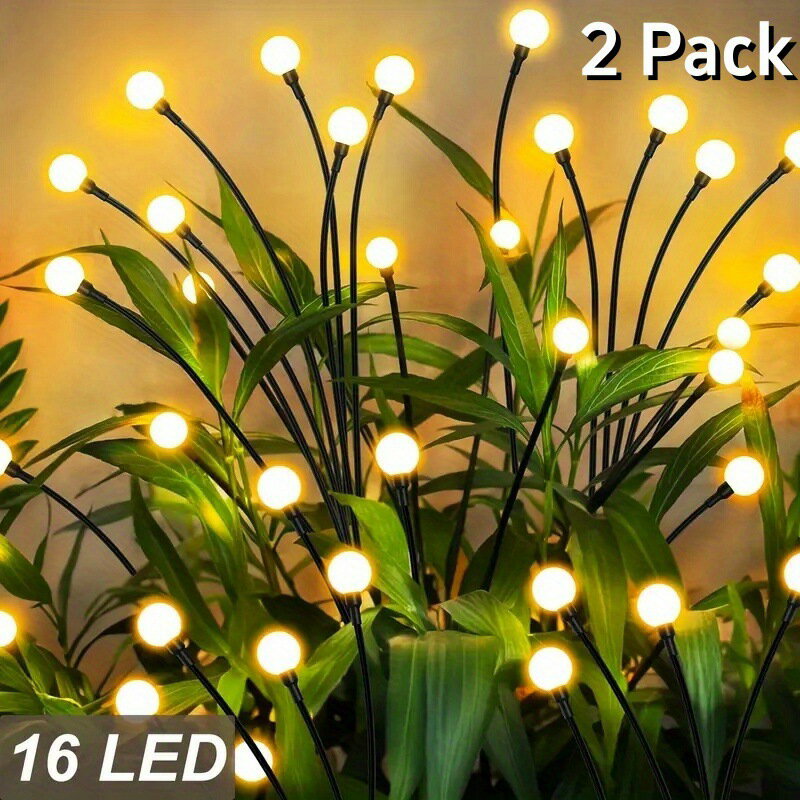 Pack 16 LED Solar Swaying Path Lights Sway By Wind IP65