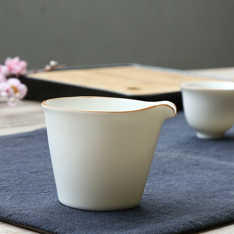 恬靜生活 日式茶器 亞光手工陶瓷公道杯簡約勻杯茶海功夫茶具公杯