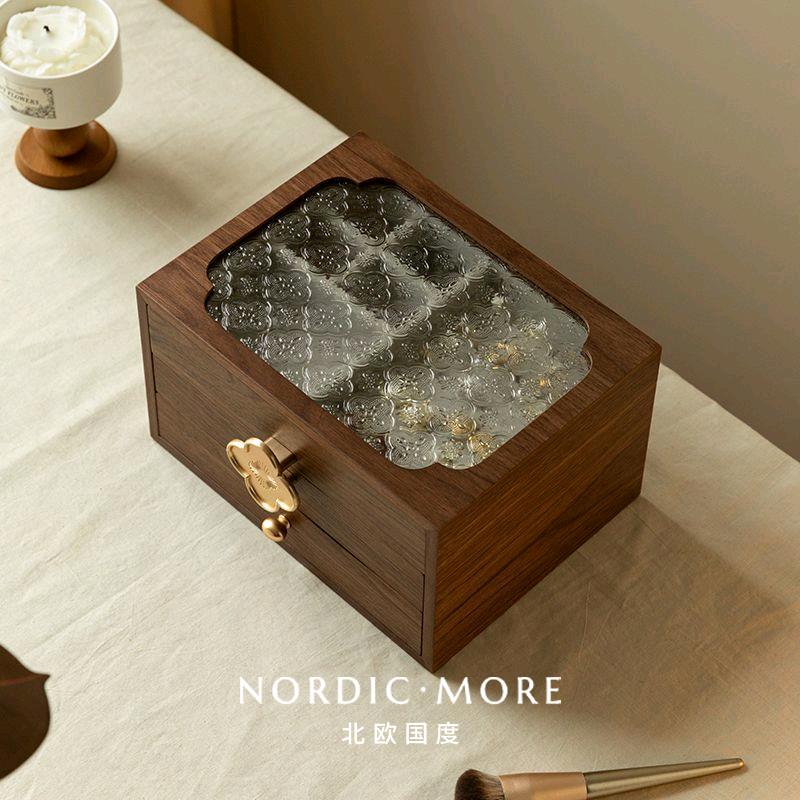 【臺灣公司 可打統編】【高雅收納盒】首飾盒收納盒高檔精緻國風新中式珠寶盒木質戒指項鏈耳釘新婚禮物