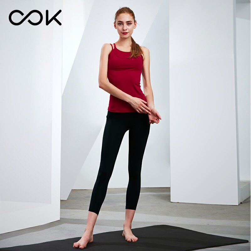 OOK瑜伽套裝女運動瑜伽背心跑步健身服顯瘦初學者瑜伽服新款