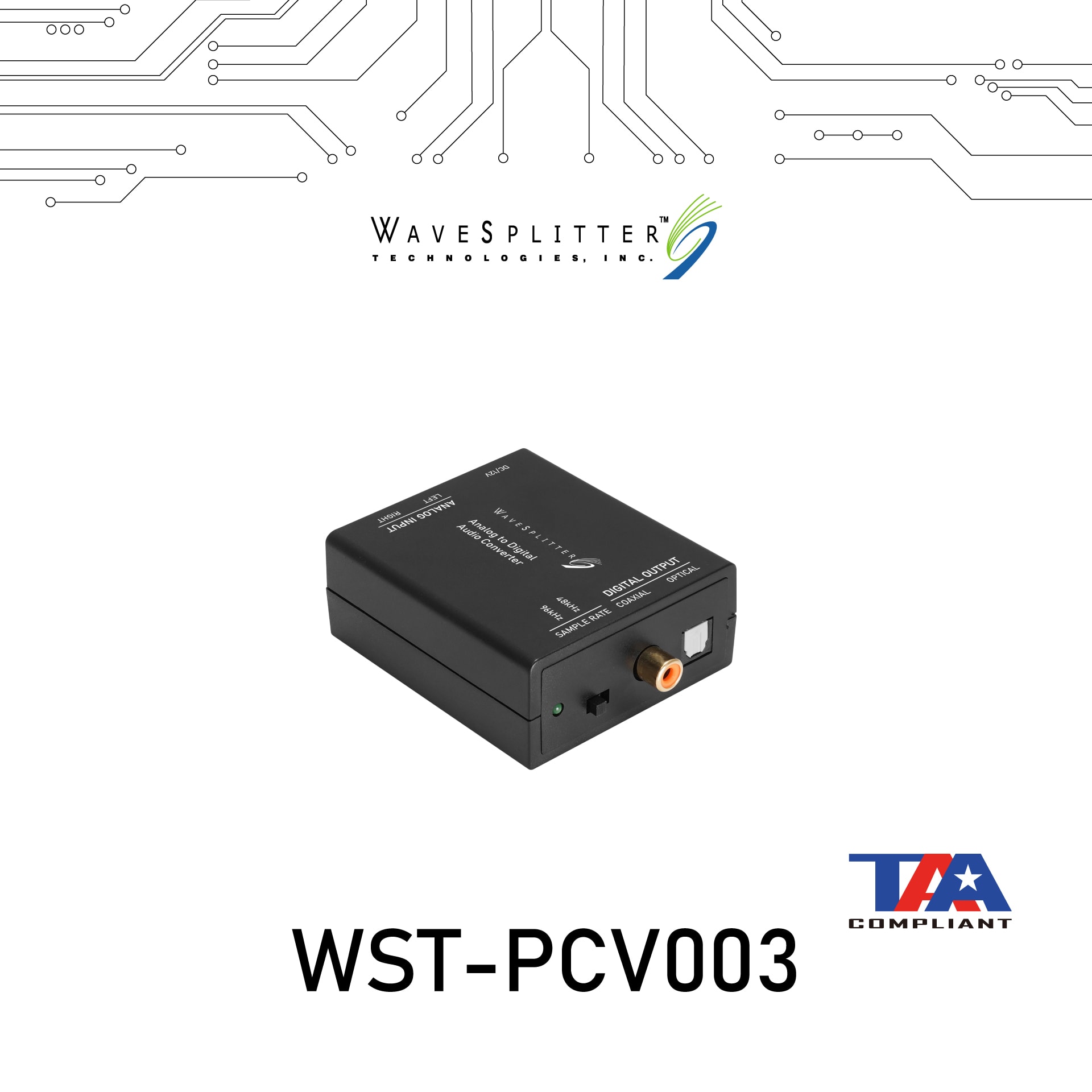 WaveSplitter WST-PCV003類比轉數位音源轉換器(現貨)威世波 臺灣製造