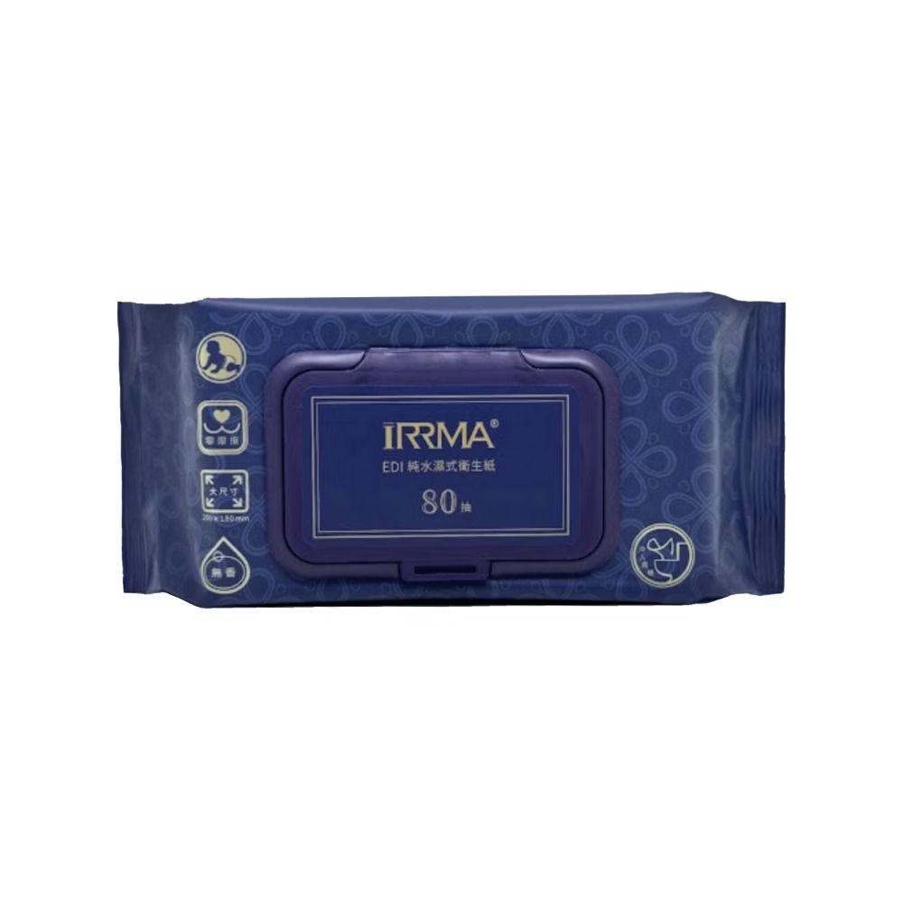 iRRMA 伊兒瑪 濕式衛生紙 大尺寸 可丟馬桶 EDI純水款 女性私密專用款 小包10抽 加蓋大包80抽 SGS檢驗【領券滿額再折千12/31止】 0