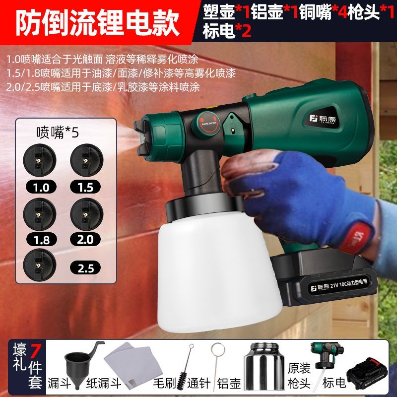 {可打統編 最低價}藤原電動噴漆槍垂直噴涂不倒流神器高霧化乳膠漆噴涂噴漆槍家用 0