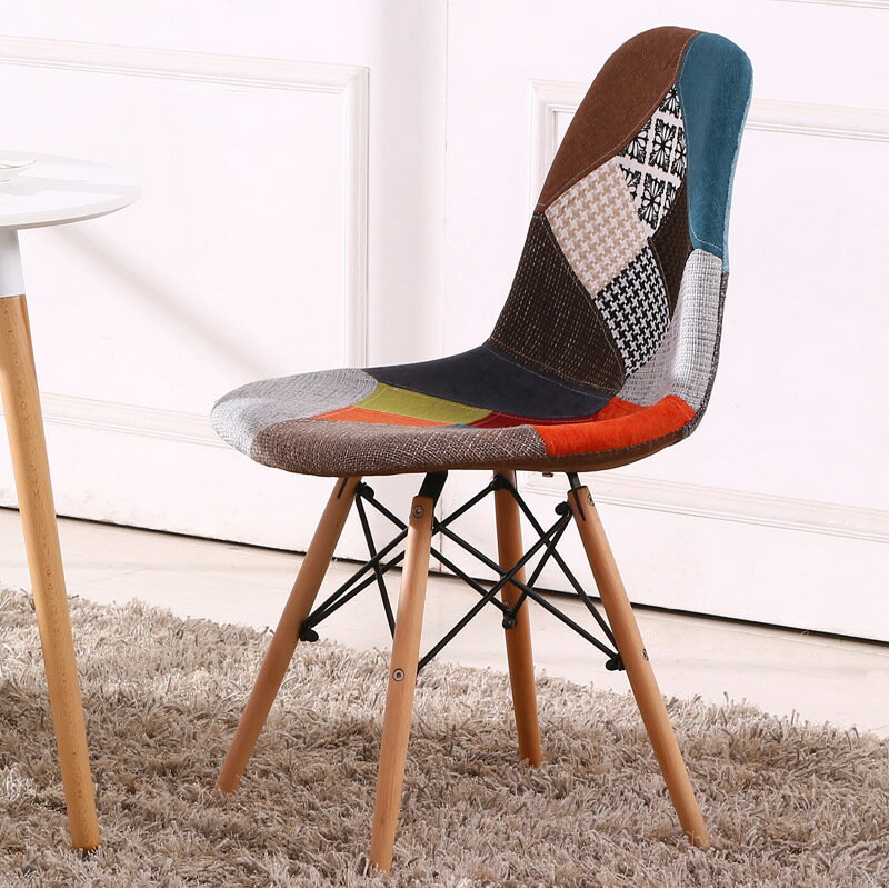 APP下單享點數9% 蔓斯菲爾設計師椅簡約時尚休閑創意電腦椅子辦公餐椅布藝會議椅
