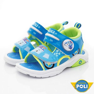 卡通-POLI電燈休閒涼鞋34076藍(中小童)