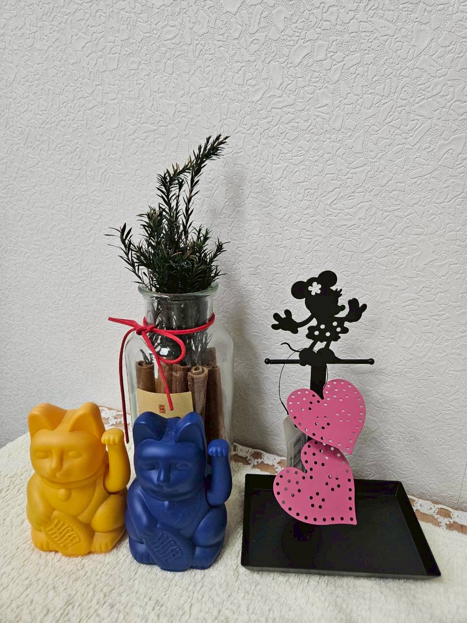 幸福買取 Disney 米妮 造型圖案 黑色鑄鐵 耳環 戒子 飾品展示架