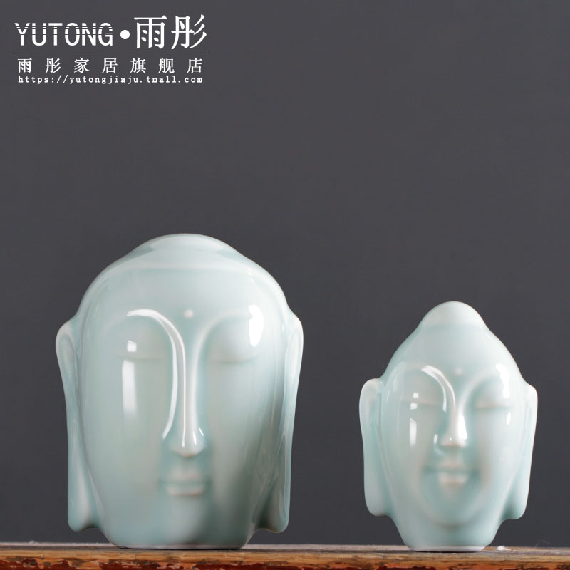 慰藉心靈禪意生活景德鎮陶瓷手工影青瓷 茶室茶寵擺件佛桌面擺件