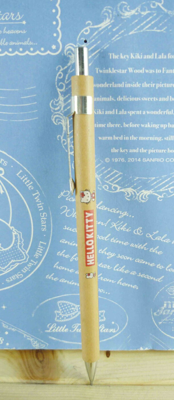 【震撼精品百貨】Hello Kitty 凱蒂貓 KITTY自動鉛筆-迷你版-木頭筆桿-側身KITTY圖案 震撼日式精品百貨