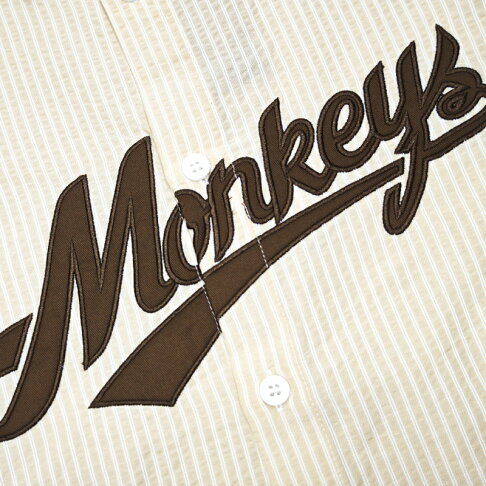 2025 Monkeys條紋襯衫-卡其 2