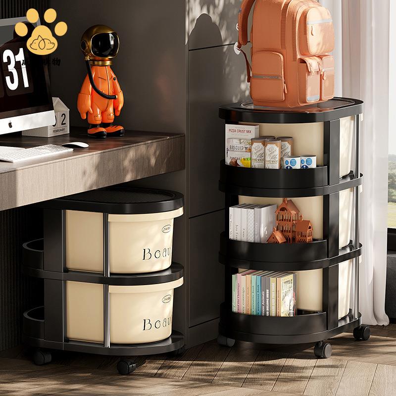免運 可打統編輕奢多層零食收納架子落地式小推車 置物架 多功能客廳可移動收納架【WW930】