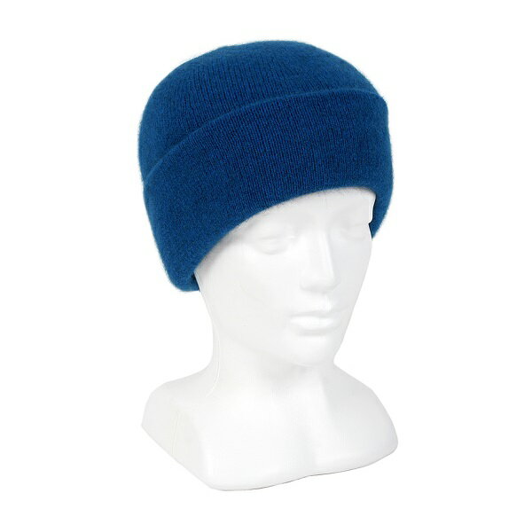 潟湖藍色紐西蘭貂毛羊毛帽雙層保暖帽登山帽男女