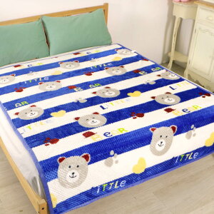 床之戀 貝貝絨立體紋路法蘭絨四季毯-可愛熊(MG0152C)