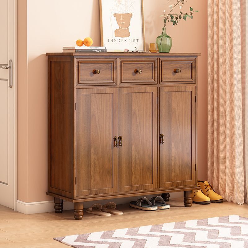 公司貨 免運/開發票 一體鞋柜美式家用大容量玄關柜實木特價收納經濟型多層進門儲物柜 鞋櫃 鞋架 快速出貨P