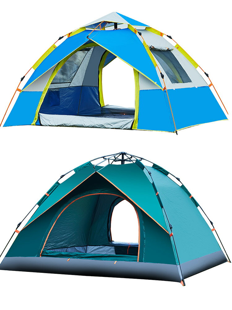 露營帳篷 速開帳篷 單人帳篷 帳篷戶外便攜式折疊全自動親子公園野外露營防雨裝備全套速開帳篷『cyd22037』