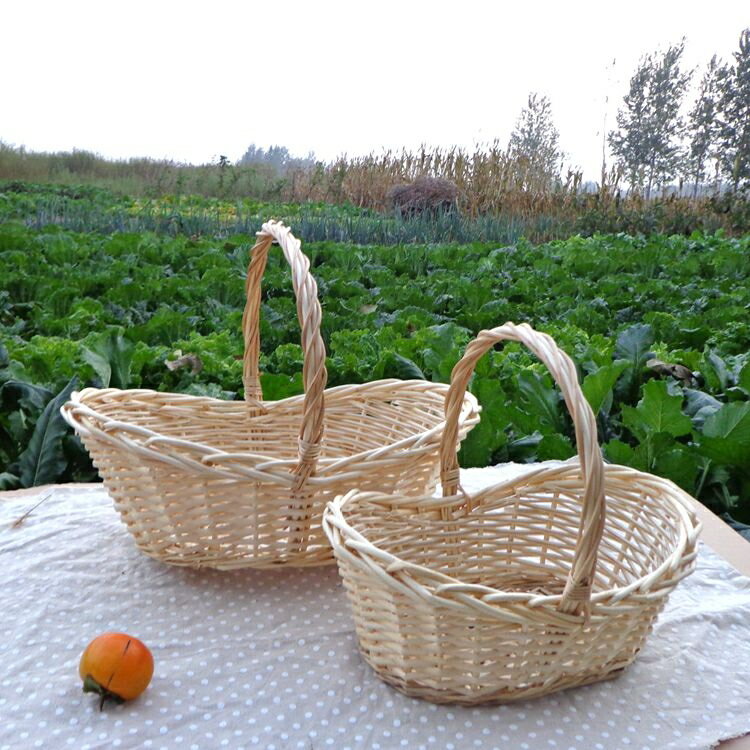 水果籃藤編手提籃柳編野餐籃子編織籃