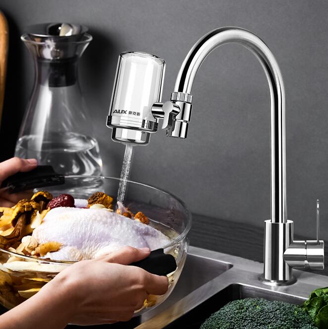 奧克斯水龍頭過濾器凈水器家用直飲廚房自來水凈化器機前置濾水器