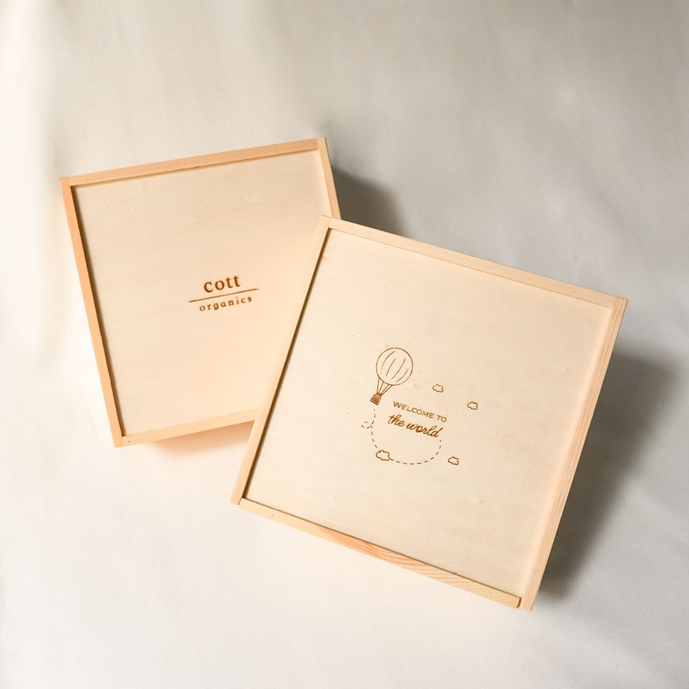 cott organics-加購木盒包裝 (可刻名字)