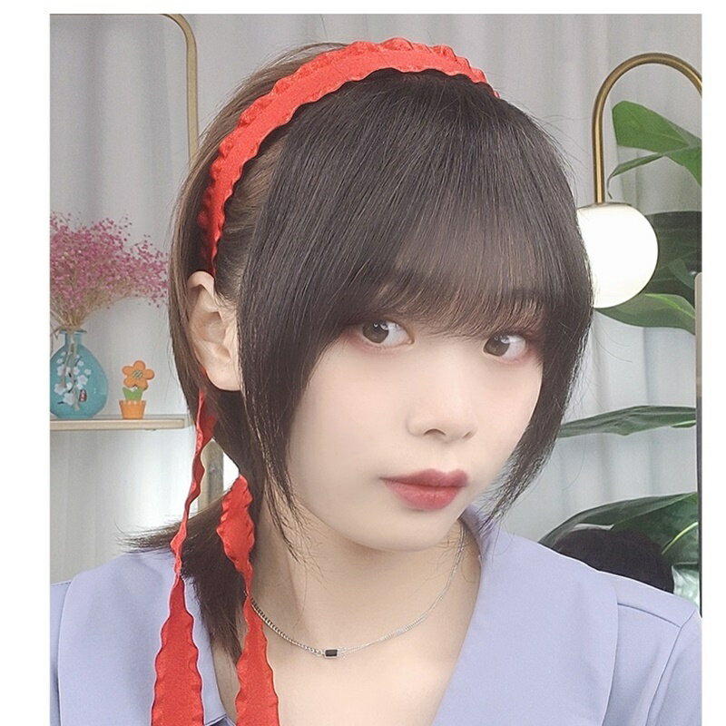 【巴黎精品】假瀏海全真髮髮箍-前額遮蓋自然全手織女假髮4款p1be26