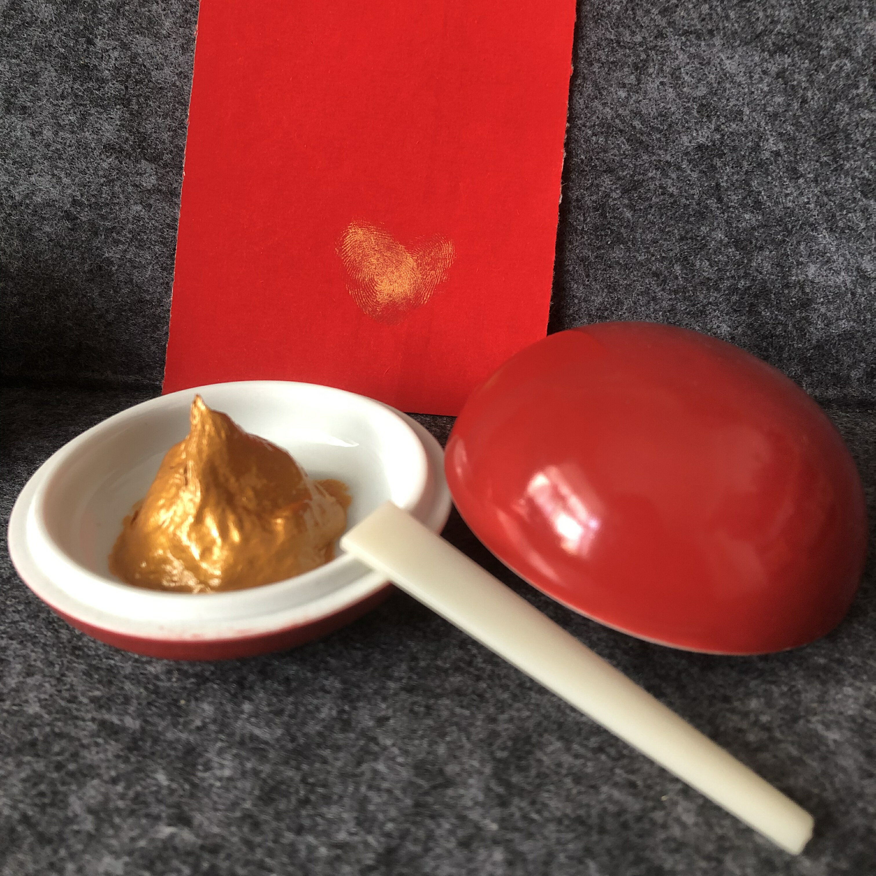 印泥 印台 金色印泥銀書法篆刻對聯金黃泥朱砂尼袋裝盒畫者錦盒『ZW10215』