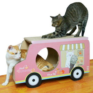貓抓板 汽車抓板 大型冰琪淋卡車 加硬耐磨磨爪器 瓦楞紙大咪玩具