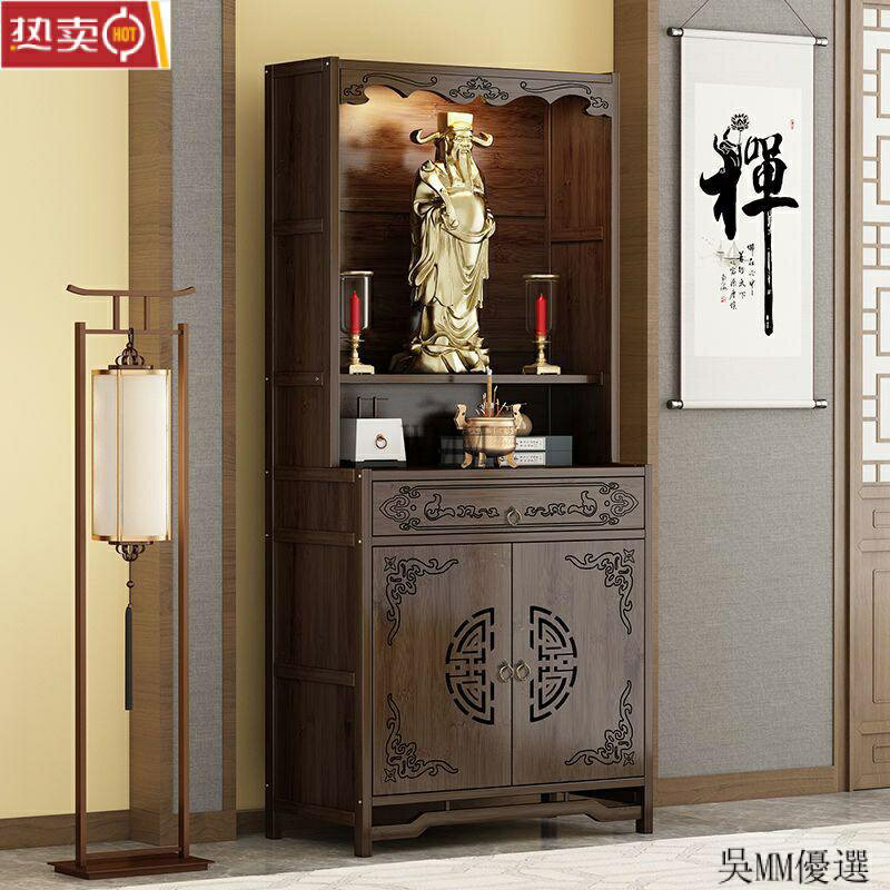 開發票 玄關櫃 佛臺 佛龕佛臺 傢用中式 財神爺神臺 供奉櫃子 供桌 經濟型 實木 觀音神龕供臺免運